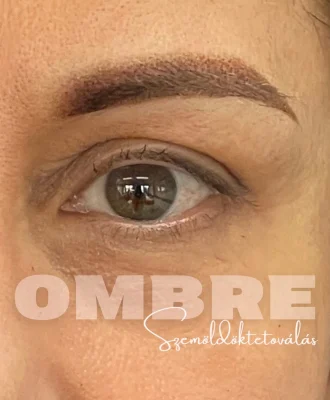 Nádorfi Dorottya szemöldök tetováló művész ombre